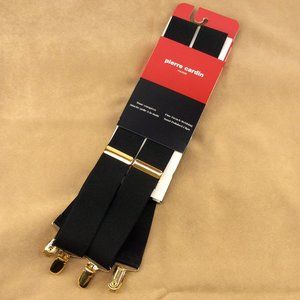 Pierre Cardin - Black and Brass Suspenders with Tags
